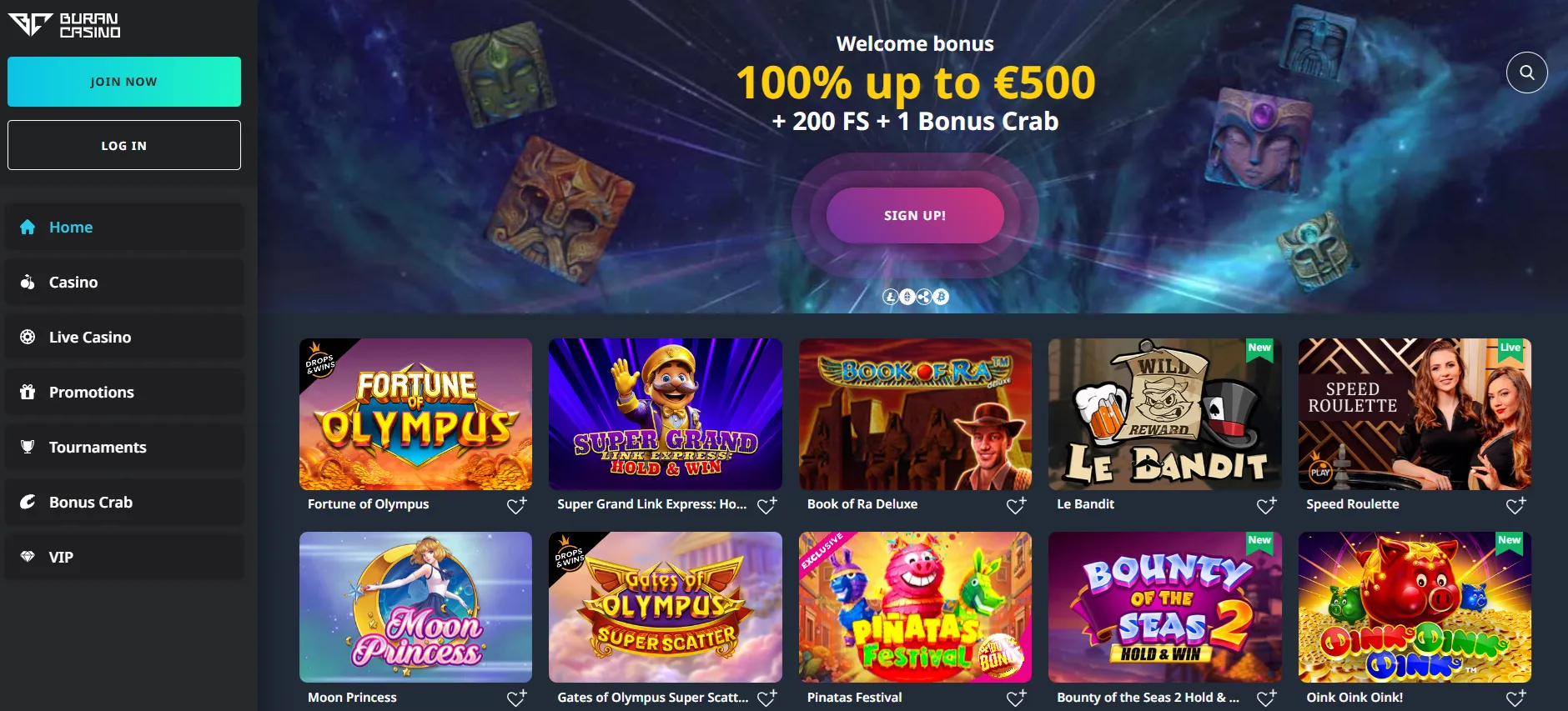 Screenshot BuranCasino